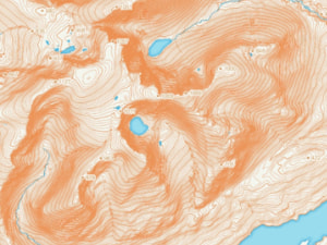 OS Terrain 5 Contour Tiles - sample image